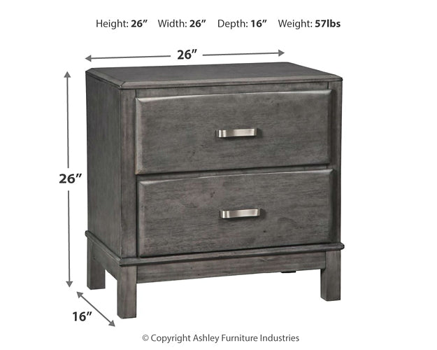 Caitbrook Storage Bed With 8 Storage Drawers With Mirrored Dresser And 2 Nightstands