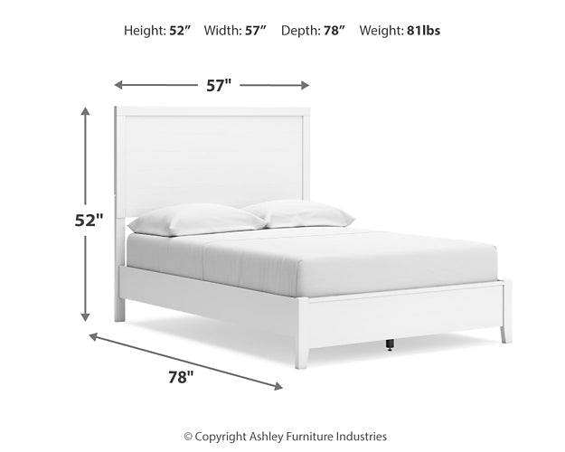 Binterglen Full Panel Bed with Mirrored Dresser