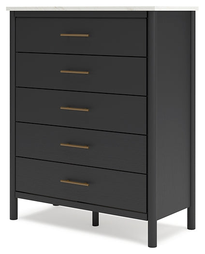 Queen Upholstered Panel Bed with Mirrored Dresser and Chest