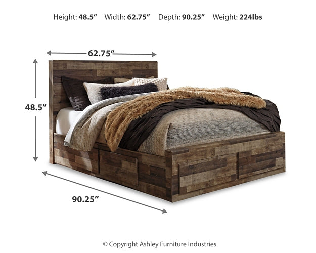 Derekson Panel Bed With 4 Storage Drawers