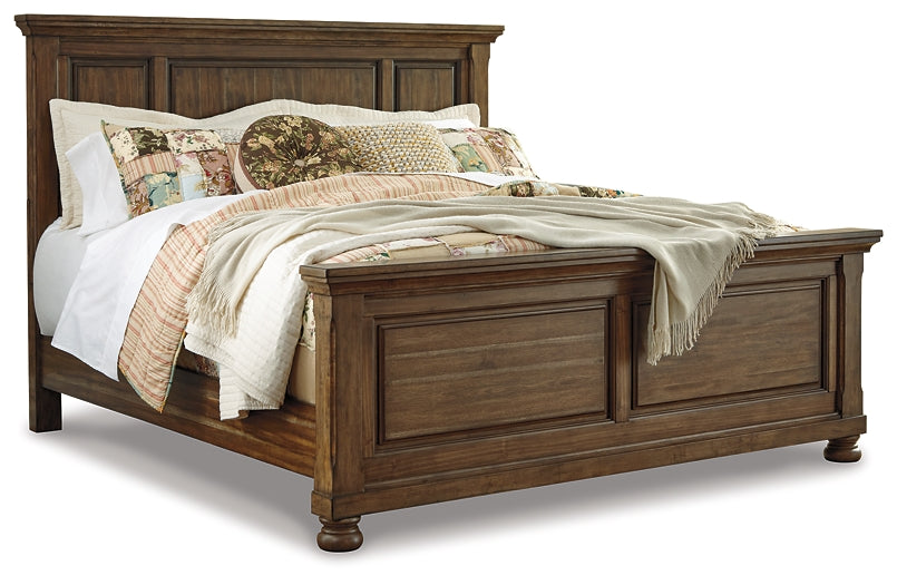 Flynnter Panel Bed With Mirrored Dresser And Chest