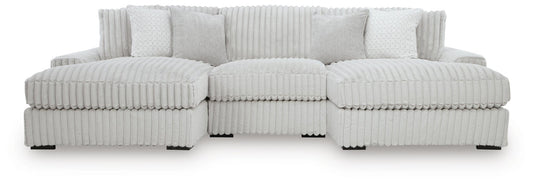 Stupendous 3-Piece Sectional with Double Chaise