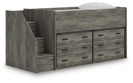 Frandern Twin Loft Bed with Drawer Storage