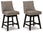 Tallenger UPH Swivel Barstool (2/CN) Light Gray