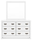 Binterglen King Panel Bed with Mirrored Dresser and Nightstand