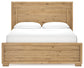 Galliden California King Panel Bed with Mirrored Dresser, Chest and 2 Nightstands