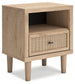 Cielden King Panel Bed with Mirrored Dresser and Nightstand