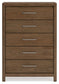 Cabalynn California King Panel Bed with Dresser, Chest and Nightstand
