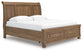 Feddinger King Storage Sleigh Bed with Mirrored Dresser and Nightstand