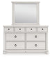 Rowlenstown King Poster Bed, Dresser, Mirror and Nightstand