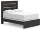 Delmorta Full Panel Bed, Dresser and Mirror
