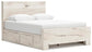Lawroy Queen Panel Bed with Storage, Dresser and Mirror