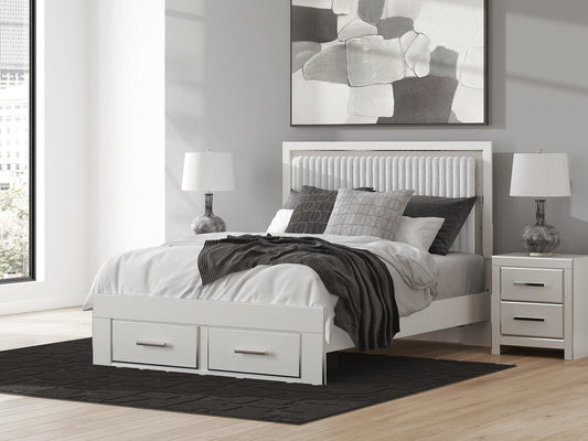 Zuraleus Queen Upholstered Panel Platform Storage Bed