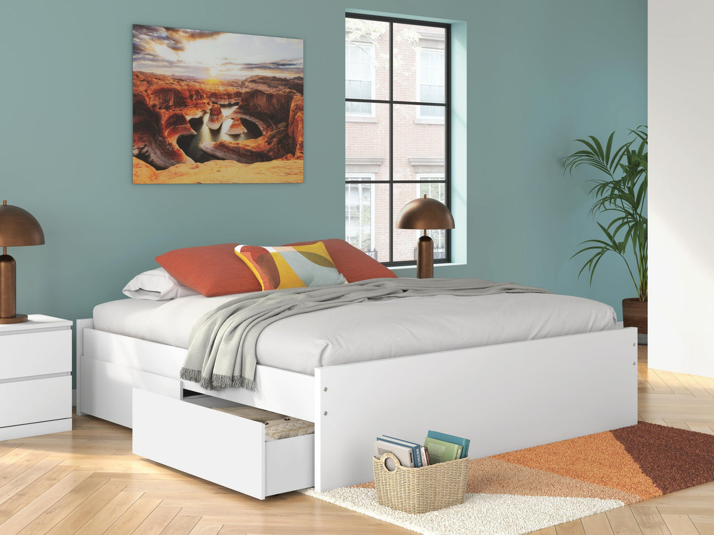 Onita King Platform Bed with 2 Side Storage