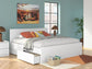 Onita King Panel Platform Bed with 2 Side Storage