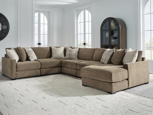 Camellia-Court 6-Piece Sectional with Chaise