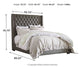 Coralayne King Upholstered Bed with Mirrored Dresser and Chest