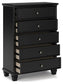 Lanolee King Panel Bed with Mirrored Dresser, Chest and Nightstand