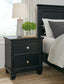 Lanolee King Panel Bed with Mirrored Dresser, Chest and Nightstand